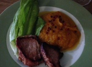 Foto de Purê de abobora e picanha suína