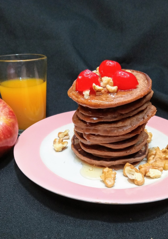 Una foto de Hot cake de avena y kéfir de leche, sin huevo, sin azúcar