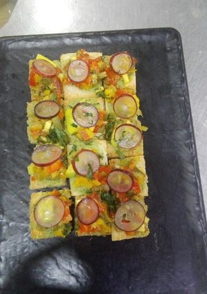A picture of Ratatouill canapé.