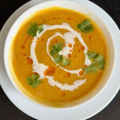 A picture of Spiced Lentil Soup With Pumpkin 🎃 & Carrot 🥕 (Winter Special & Good For Weightloss).