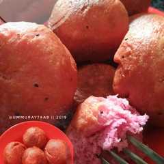 รูปของ Donat buah naga merah isi keju