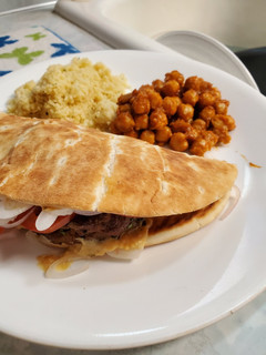 A picture of Brad's kefta kabobs.