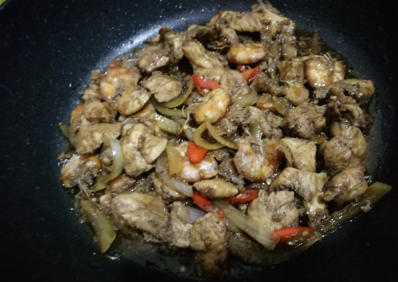 Ayam & Udang Saos Inggris