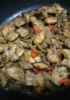 Foto resep Ayam & Udang Saos Inggris