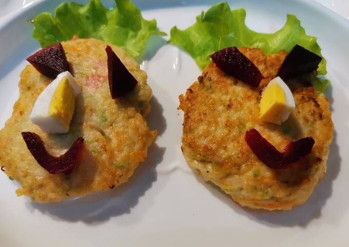 Детские котлетки с кабачком и морковкой