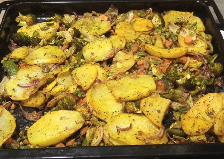 Baked vegetables