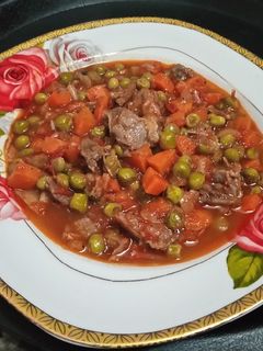 صورة لوصفة بسله (بازيلا) بالجزر واللحم