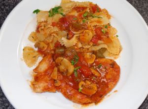 Una foto de Pechuga de pollo a la cazadora