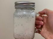 A picture of chia seeds milk
