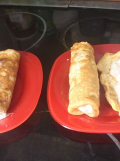 Una foto de Canelones de verdura con tortillas cuadradas