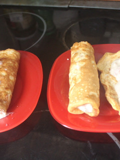 Una foto de Canelones de verdura con tortillas cuadradas
