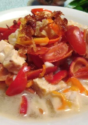 Foto resep Tempe & kulit melinjo masak santan #BikinRamadanBerkesan