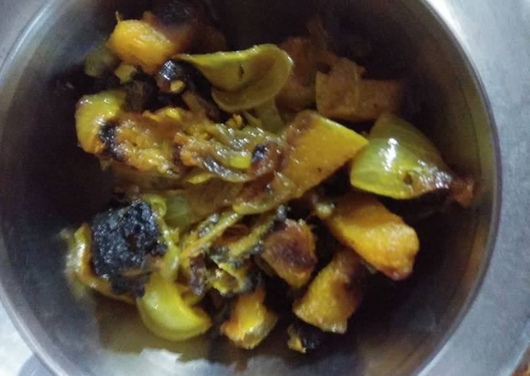 Steps to Make Homemade Potato pumpkin stir fry