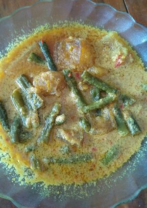 Foto resep Krecek kerupuk kulit + kacang panjang