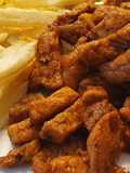 Zorza a la gallega con patatas fritas