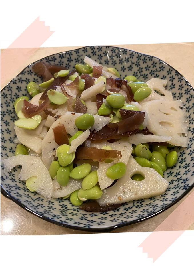 涼拌蓮藕毛豆木耳冷便當🍱 的食譜成品照片