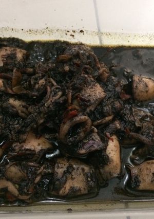 Foto resep Cumi kuah tinta hitam