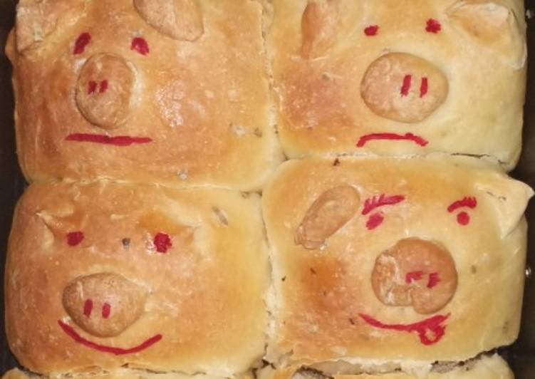 Pull apart pizza bread lucu metode autolyse