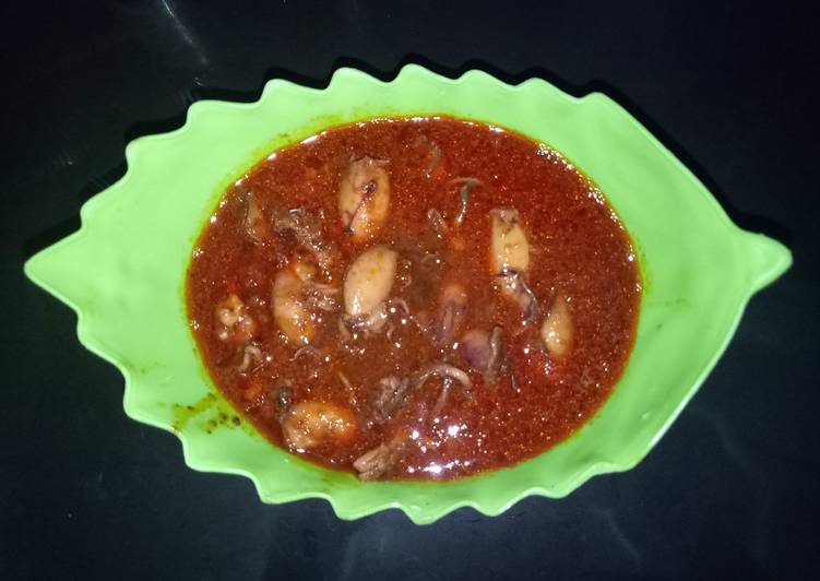 Resep Sotong pedas kecap yang Enak Banget