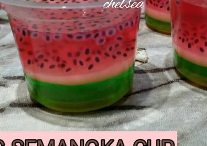 Resep Puding Semangka Cup Oleh Chelsea - Cookpad