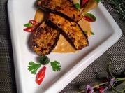 A picture of brinjal and mayonnaise