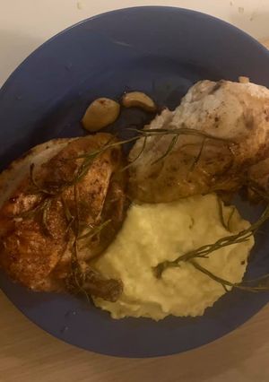 Szuprém csirkemell Robuchon burgonyapüréjével recept fotója