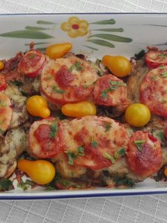 Gombás-sajtos csirkemell recept fotója