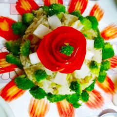 A picture of Broccoli Peas Rice Pulao.