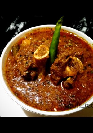 A picture of Mutton Ghee Roast.