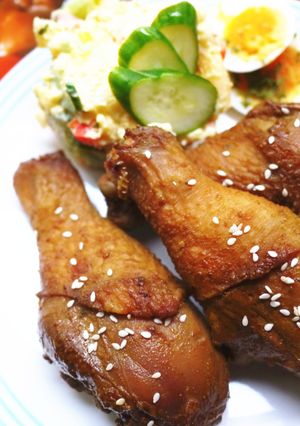 【好侍咖哩】咖哩香料烤雞腿 的食譜成品照片