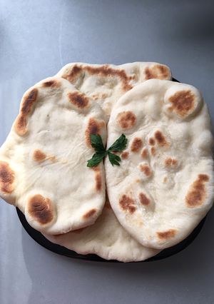 O poză a rețetei Pâine naan.