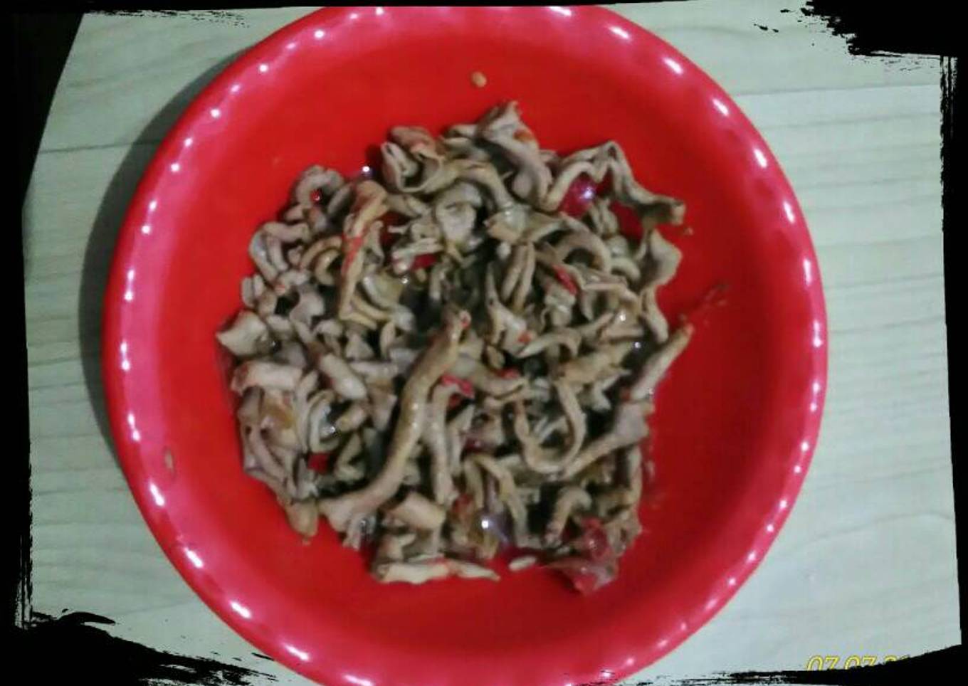 Usus ayam balado
