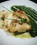 Filete de bagre en espejo de pimiento