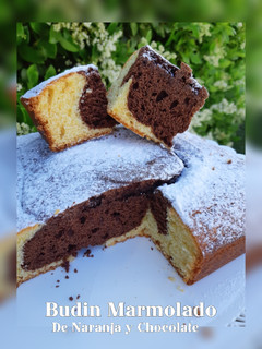 Una foto de Budín Marmolado de 🍊🍫NARANJA Y CHOCOLATE 😃