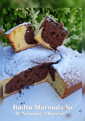 Una foto de Budín Marmolado de 🍊🍫NARANJA Y CHOCOLATE 😃