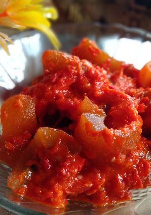 Foto resep Kerabu jangek (kikil)