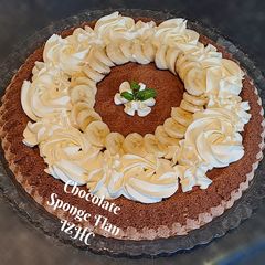 A picture of 🍰Chocolate Sponge Flan/tart🍰.