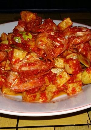Foto resep 32. Goreng Kentang Pete Udang Balado