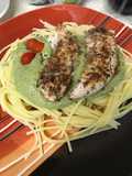 Espaguetis con salsa verde