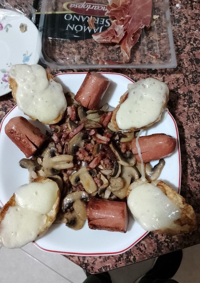 Una foto de Champiñones salteados con Bacon