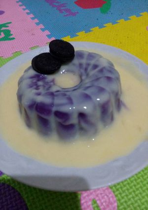 Foto resep Puding ubi ungu + fla susu keju