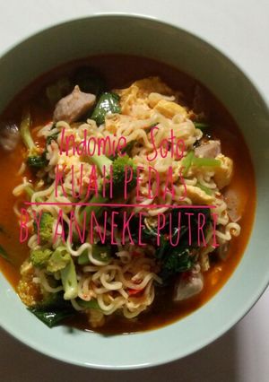 Foto resep Indomie soto kuah pedas