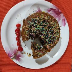A picture of Christmas dry fruits n nuts cake.