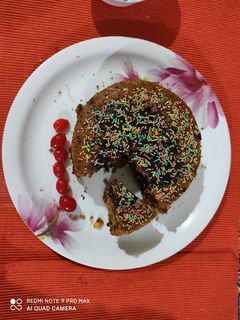 A picture of Christmas dry fruits n nuts cake.