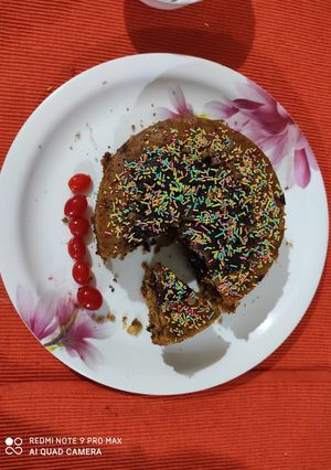 A picture of Christmas dry fruits n nuts cake.