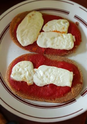 Una foto de Milanesa de soja a la napolitana