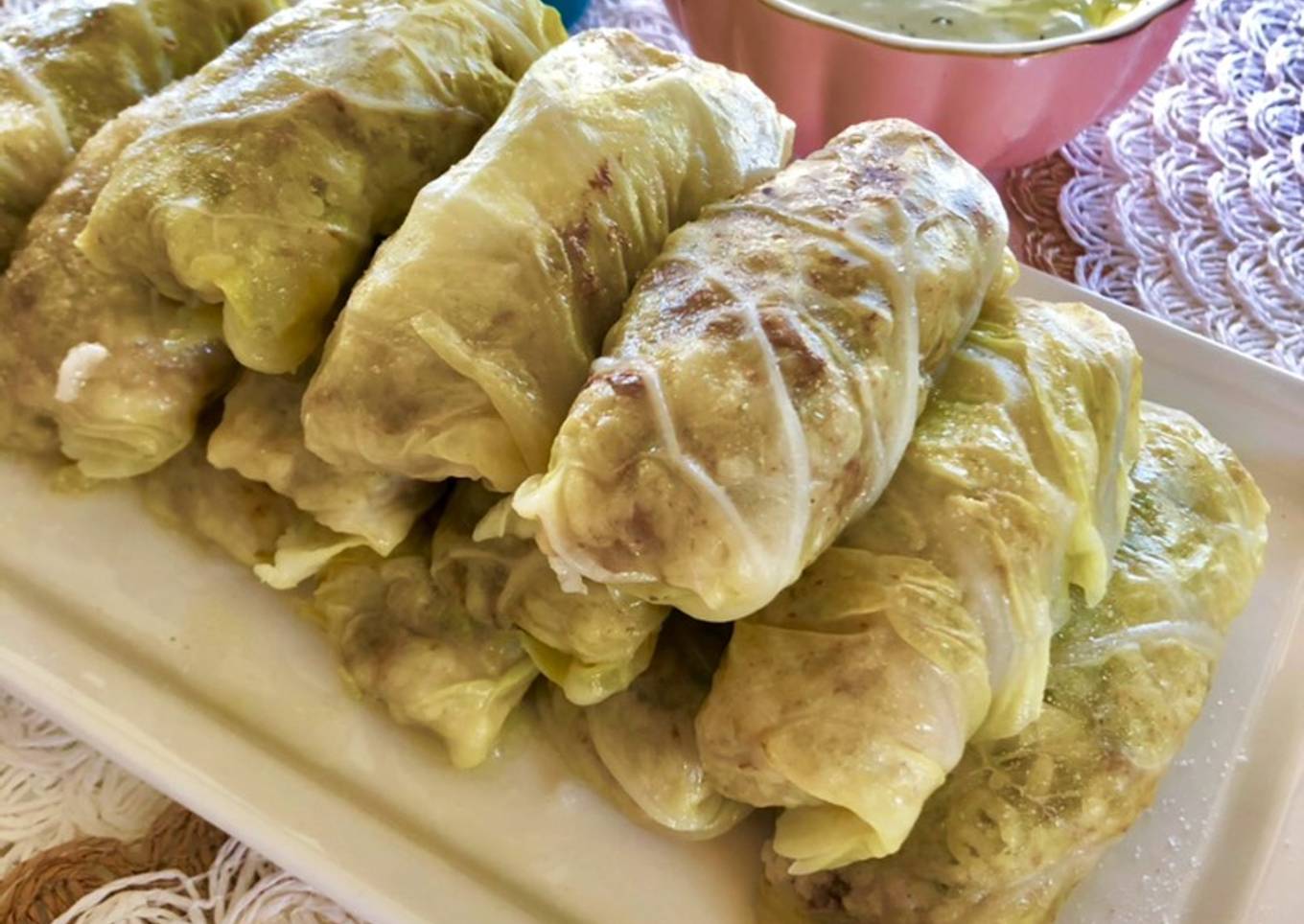 Hojas de repollo rellenas - receta árabe