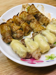 杏鮑菇豬五花肉捲(醬燒/起司) 的食譜成品照片