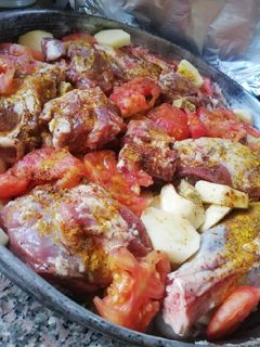 صورة لوصفة صينية اللحمة مع البطاطا والفطر