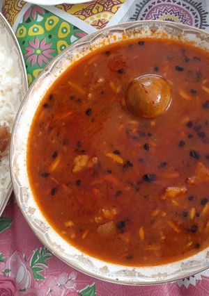 عکسی از دستور خورشت خلال کرمانشاهی